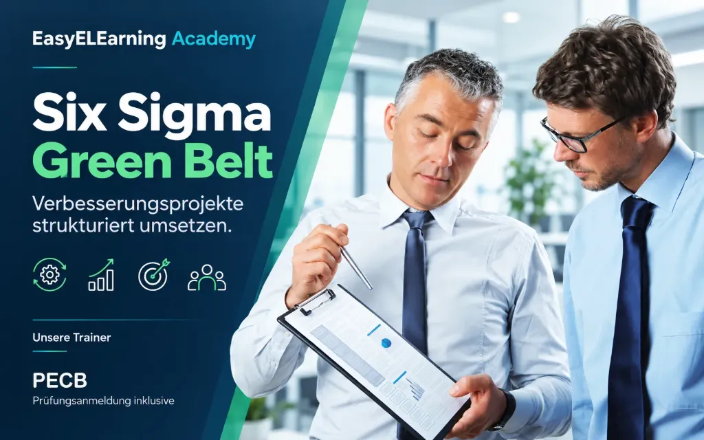 PECB certified Six Sigma Green Belt Selbststudium inkl. 4 h Vorbereitung